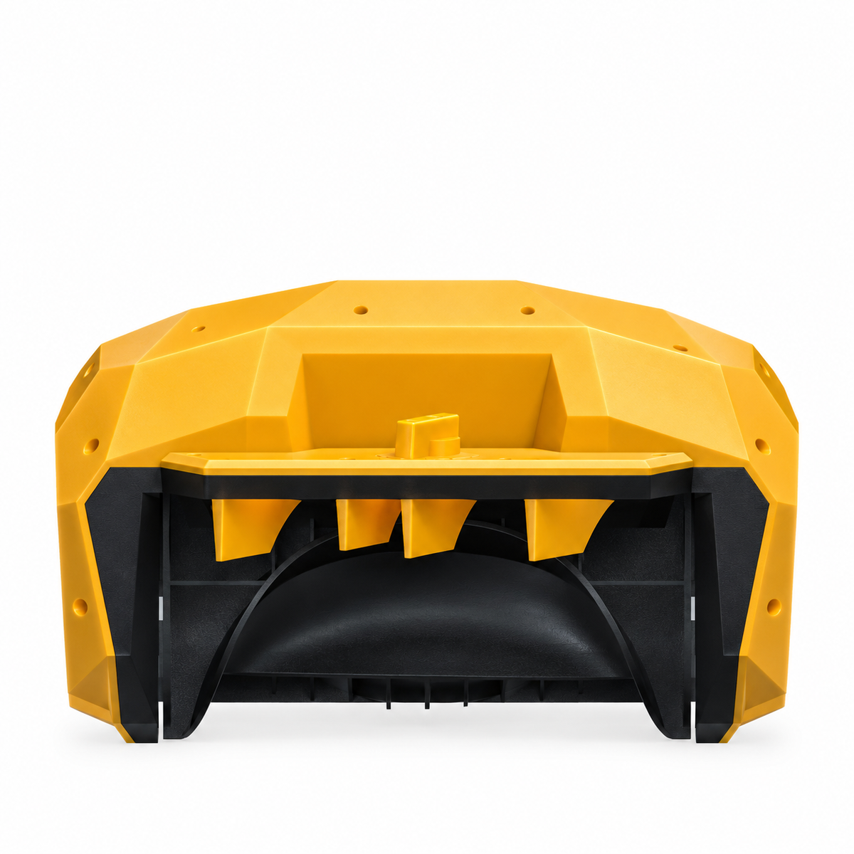 FLEIGIN snow shovel directional vanes angled to the right