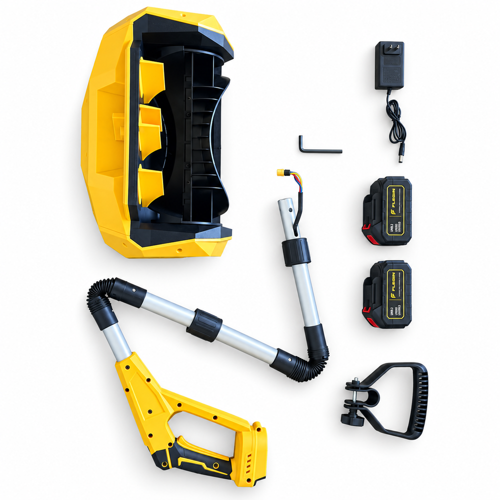 FLEIGIN three-section snow shovel and included two-battery kit